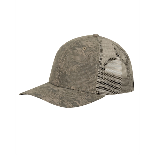 Dri Duck Structured Mid Profile Camo Print Trucker Hat