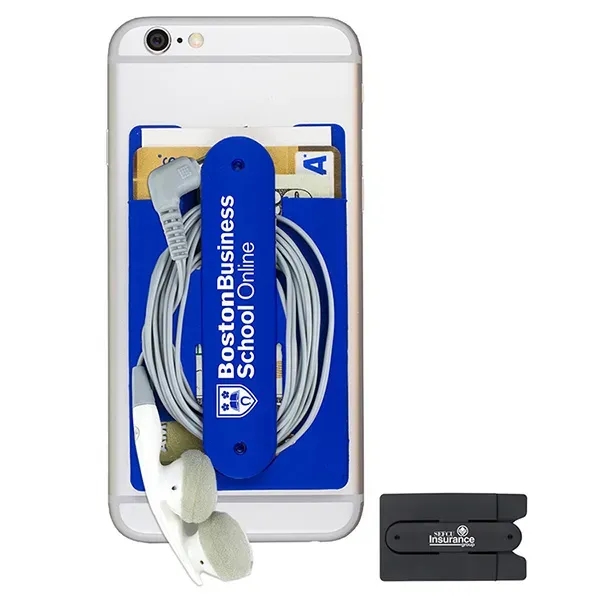 Two Function Soft Silicone Cell Phone Kickstand & Wallet