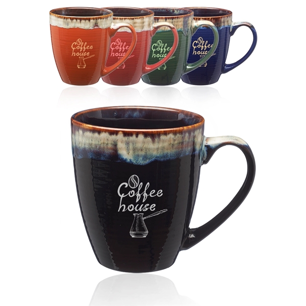 17 oz. Water Color Drip Ceramic Mug