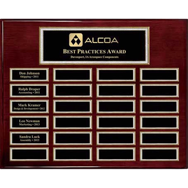 Rosewood Piano 24-Plate Pearl Border Plaque