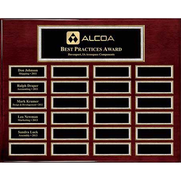 Rosewood Piano 24-Plt Magnetic Pearl Border Plaque