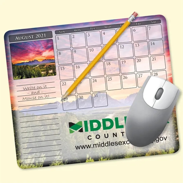 Mousepaper Calendar 12 Month Landscape Mouse Pad