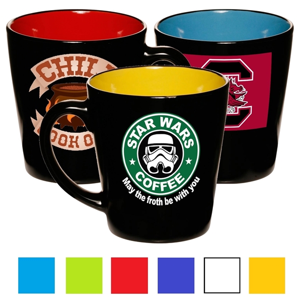 Two-Tone Ceramic Coffee Mugs