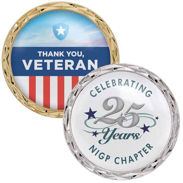 2" Speed Challenge Coin - Diamond Cut Edge