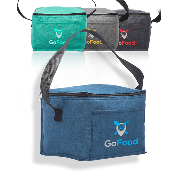 6 Pack Insulated Heathered Lunch Bag