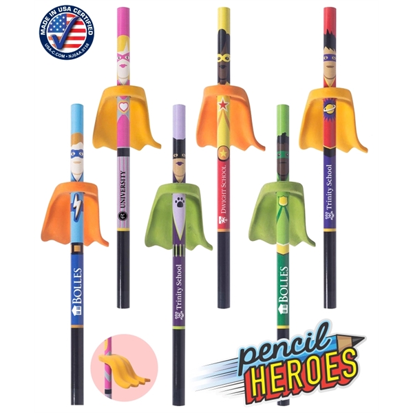 Pencil Heroes with Eraser Capes