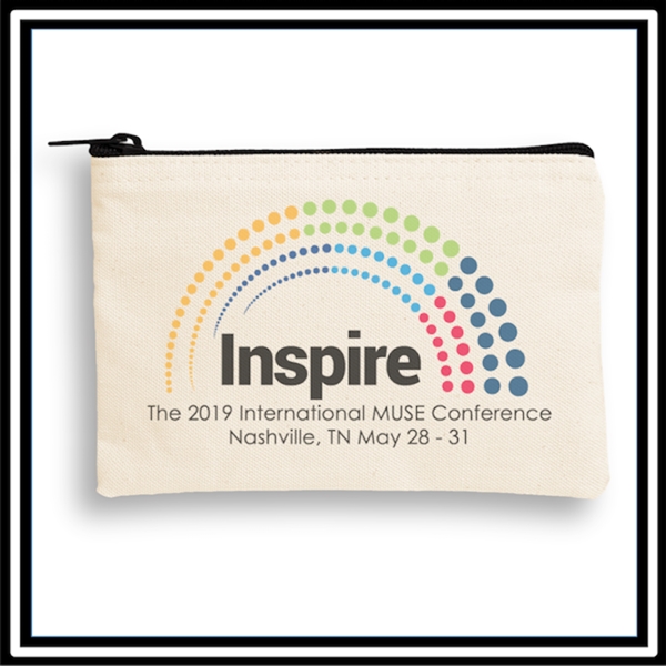 Canvas Supply Pouch with Black Zipper