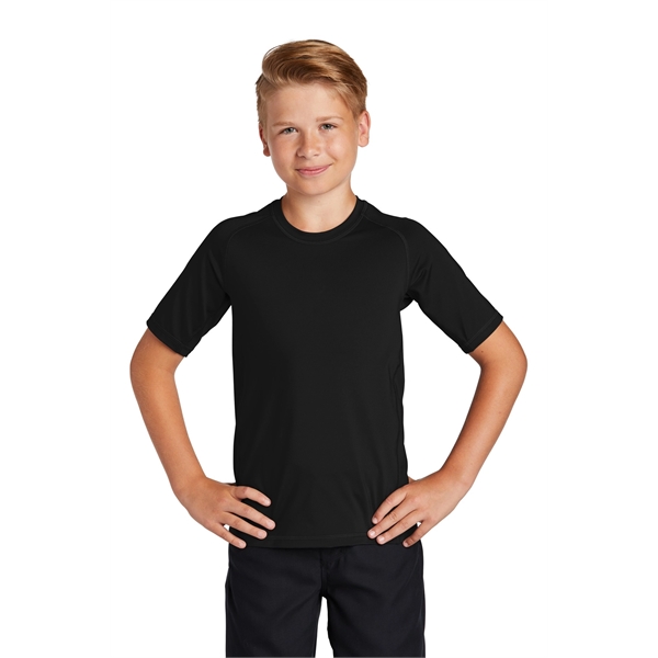 Sport-Tek Youth Rashguard Tee.