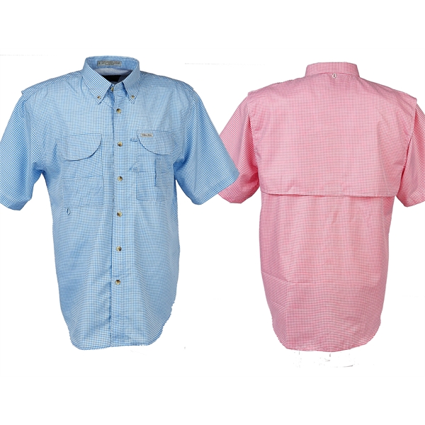 Gingham Short Sleeve Fishing Shirt
