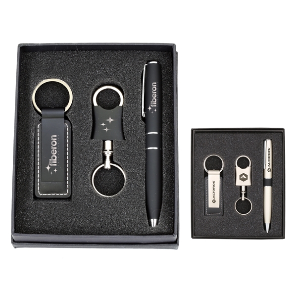 Metal Pen & Keychain Gift Set