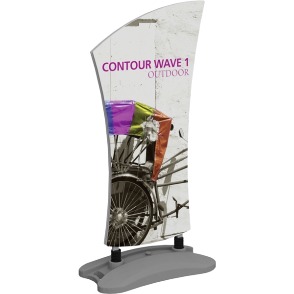 Contour Double-Sided Outdoor Sign Wave 1 - Water Base