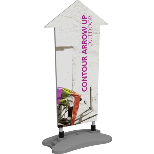 Contour Double-Sided Outdoor Sign Arrow Up - Water Base