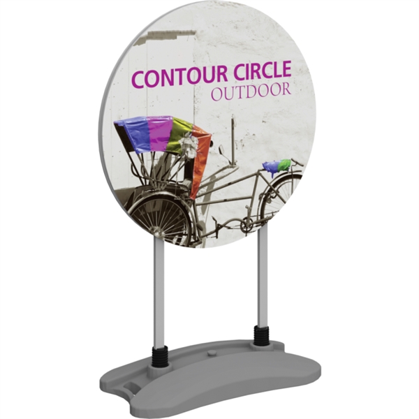 Contour Double-Sided Outdoor Sign Circle - Water Base