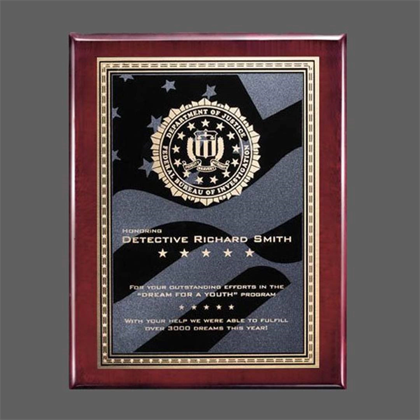 Oakleigh/Stars & Stripes Plaque - Rosewood