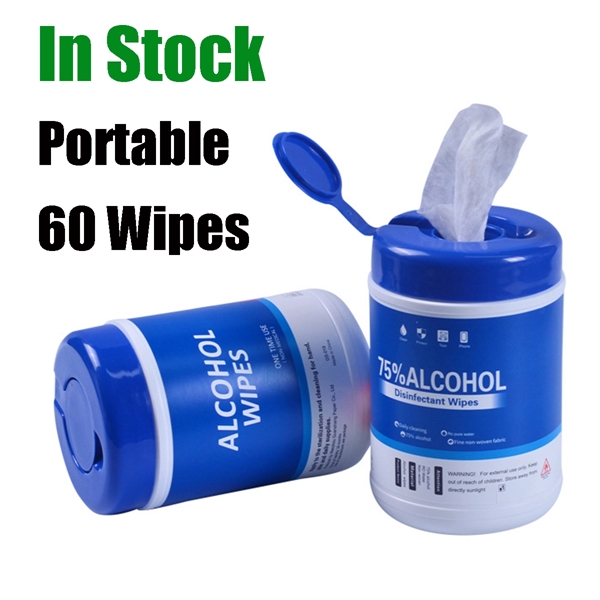 60 Pack Portable Canister Alcohol Wipes