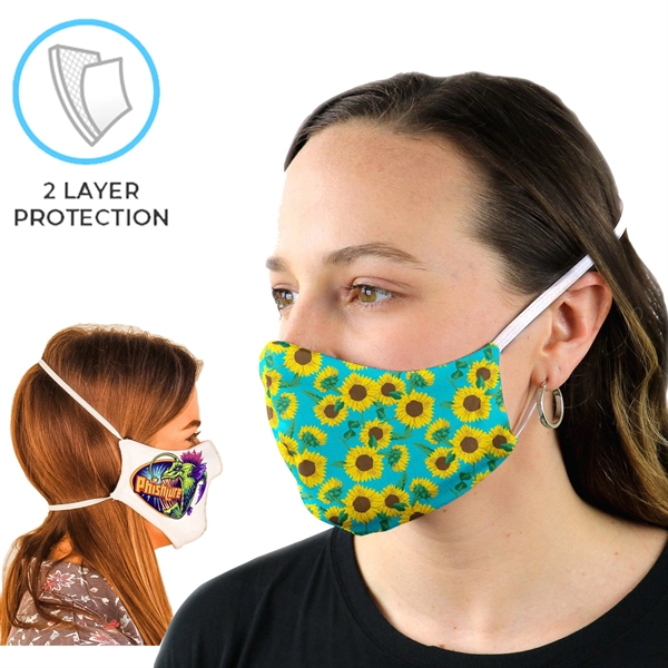 Full Color 2 Layer w/ Head Strap Safety Face Masks