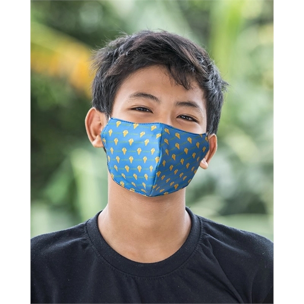 Adjustable full Color Youth/Small Structured  Face Mask