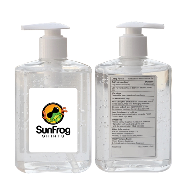 8 oz 75% Ethyl Alcohol Hand Sanitizer