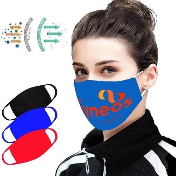 2 Layer Reusable Safety Face Mask w/ Full Color Custom Logo