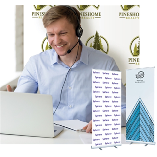39" Wide Backdrop & Retractable Stand