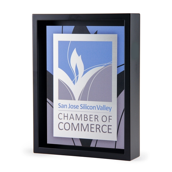 4" x 6" The Box - Satin Silver Plate - Vertical