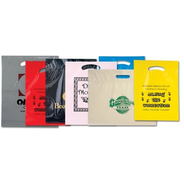 Flush Top Die-Cut Handle Bag - 14" x 16" x 3"