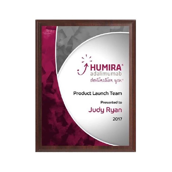7" x 9" Full Color Value Plaque - Cherry Panel