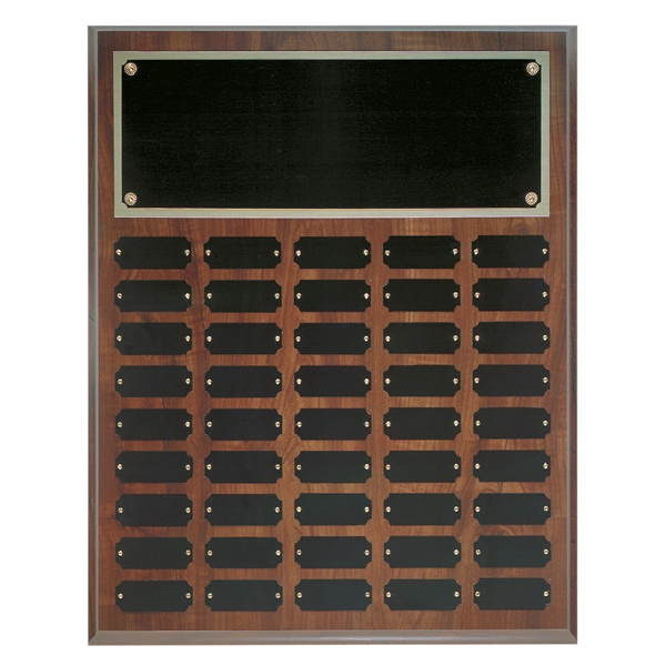16" x 20" Cherry Finish Perpetual Plaque with 45 Plates