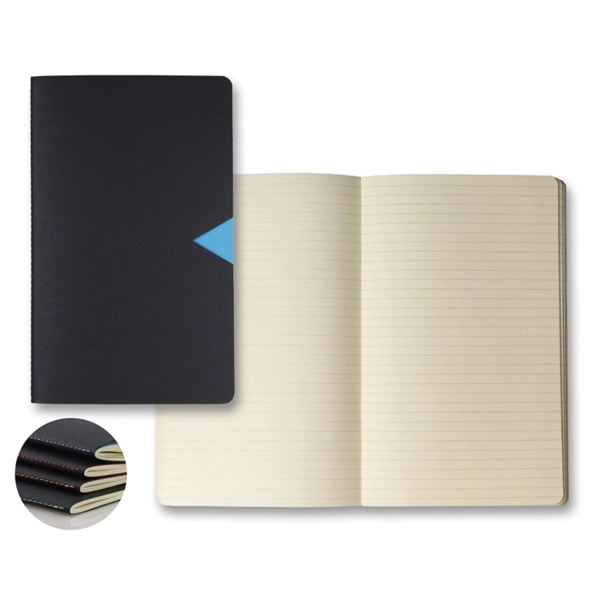 Black Notch Medio Lined Ivory Page Journal