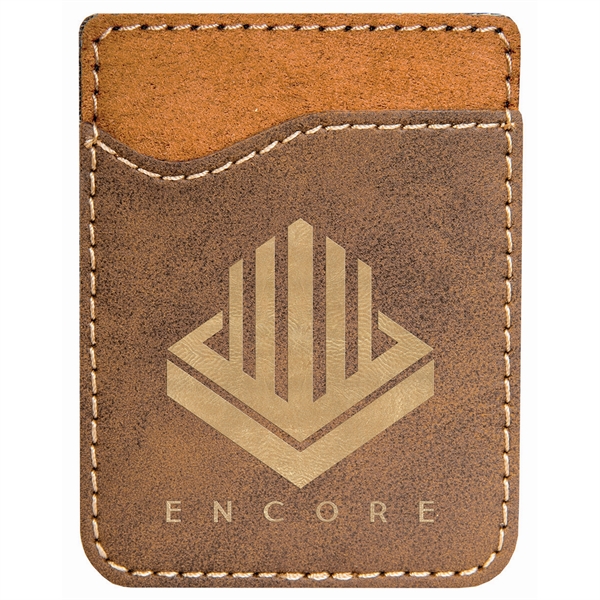 2.375x3.125" Rustic/Gold Leatherette Phone Wallet