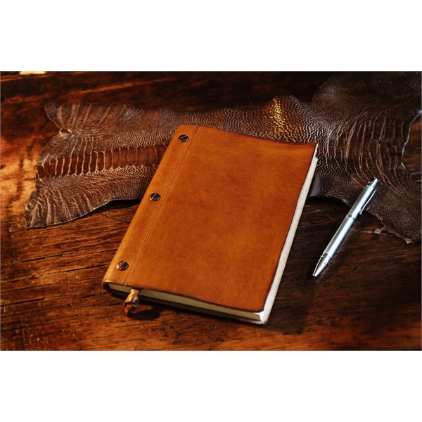 3-Screw Italian Vachetta Leather Journal - Terra Tan