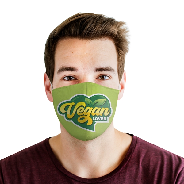Face Mask. Adjustable Ear Loops. 3 layers. Sublimated
