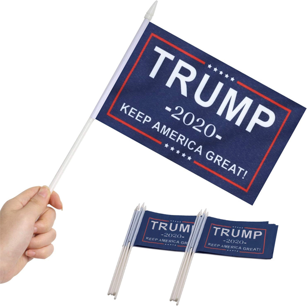 Polyester Full Imprint Hand Held Waving Flags
