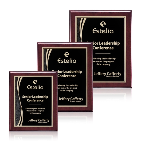 Oakleigh/Finch Plaque - Rosewood/Black