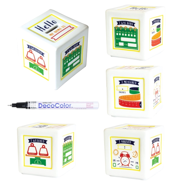 Birth Record Bank-Multi Color with Pen