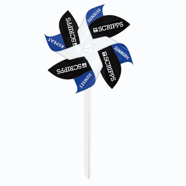 Pinwheel 1 - White Mylar with 5" diameter propellers