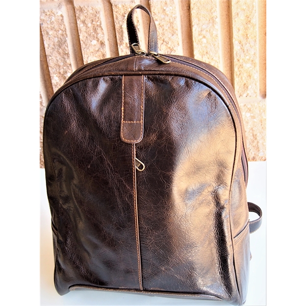 Vintage Look Leather Backpack