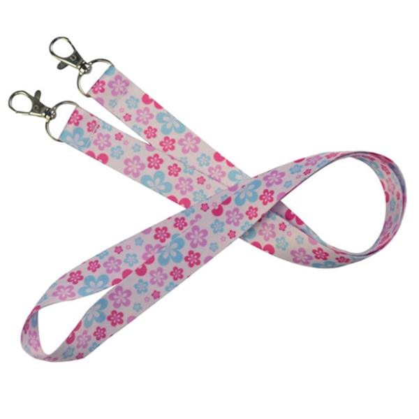 1" Double Ended Polyester Dye-Sublimation Lanyard