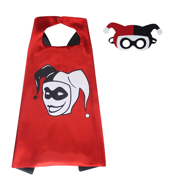 27.5" *27.5" Children Halloween clown cloak with mask