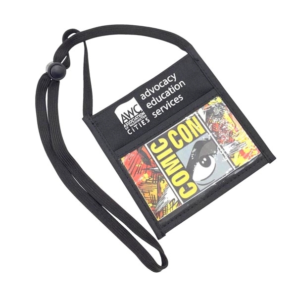 Single Clear Pocket Neck Wallet 