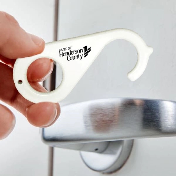 Door Bottle Opener Keychain Hand Tool LUTER 5Pcs No-Touch Door Opener Heavy Duty Non-Contact Elevator Button Pusher 2Pcs Golden, 2Pcs Silver, 1Pc Grey 
