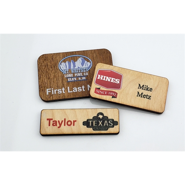 Wood Name Badge 3 - 6 in.