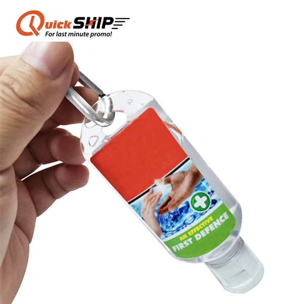 2oz 60ml Hand Sanitizer Gel with Carabiner