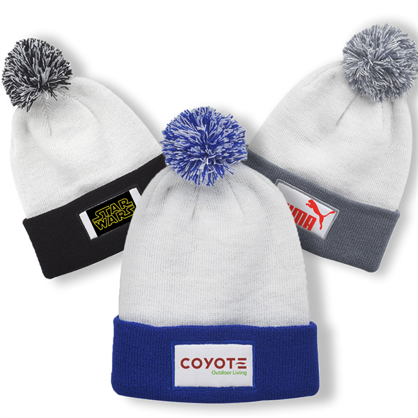Two-Tone Fuji Beanie w/ Custom Printed