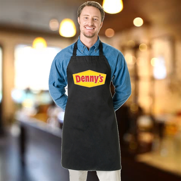 Wide Bib Butcher Apron w/ Custom Logo Full Length 28" X 34"