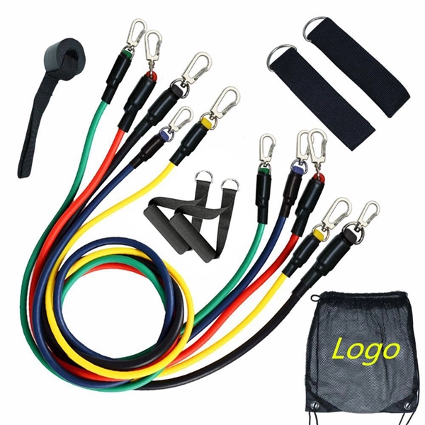 11pcs gym workout fitness resistance bands set