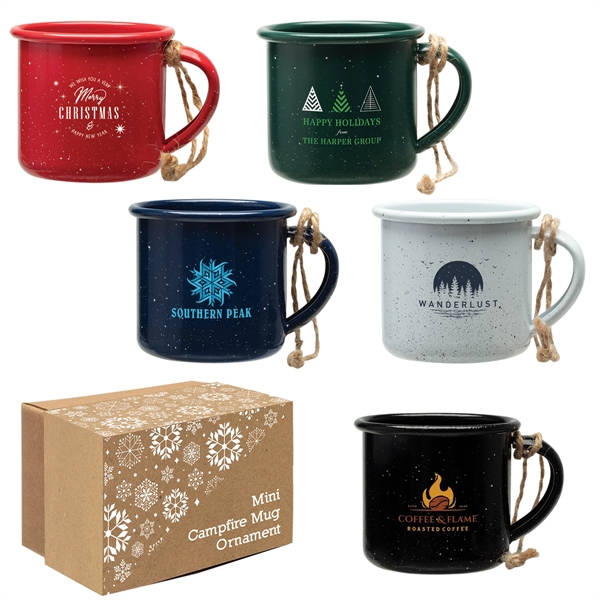 Mini Campfire Mug Holiday Christmas Tree Ornament