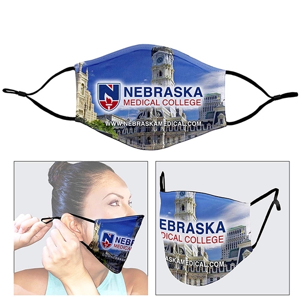 Full Color Sublimation 3-Ply Washable & Reusable Cotton