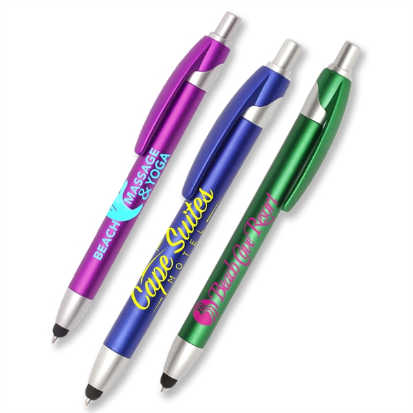 Retractable Plastic Stylus Pens w/ Custom Logo