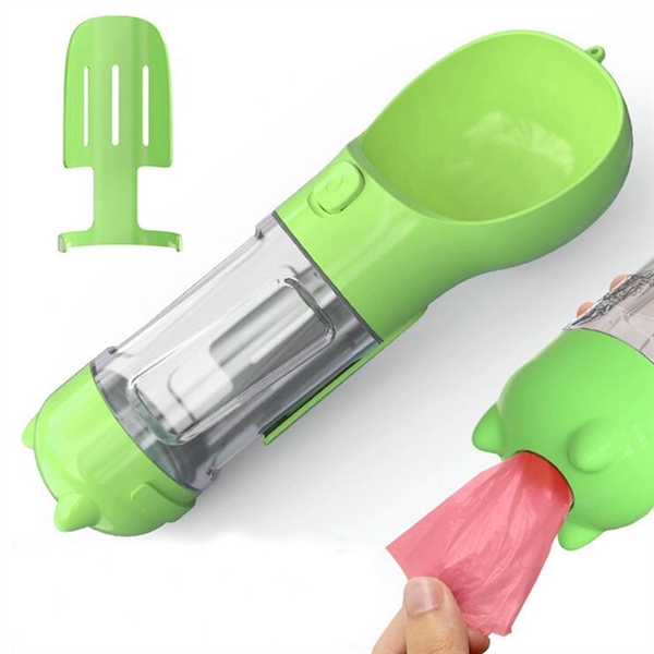 Dog Travel Water Bottle with Food Container